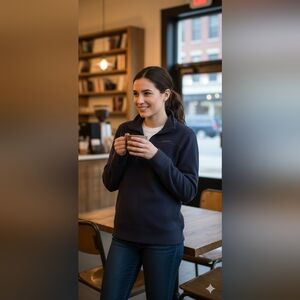 Aeropostale Dark Blue Half-Zip Sweater